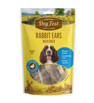 Dog Fest Dried Rabbit Ears with Duck 90g