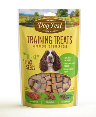 Dog Fest Turkey & Flax Seeds Training Treats 90g