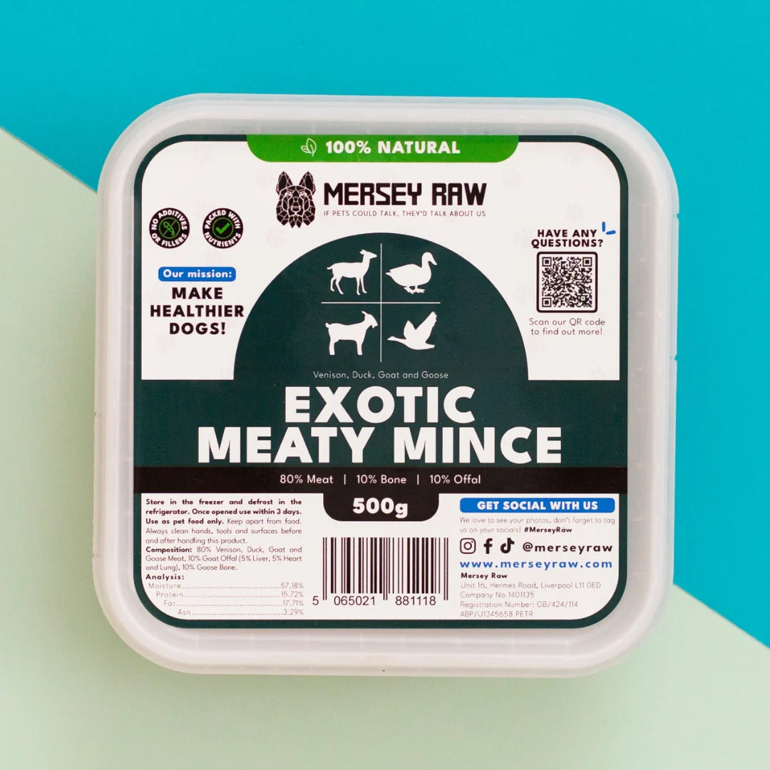 Mersey Raw Exotic Meaty Mince 500g
