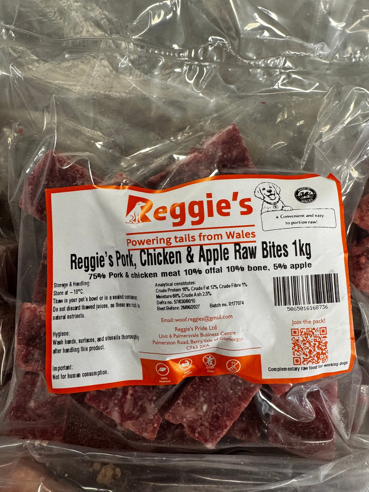 Raw Bites Pork, Chicken & Apple 1KG