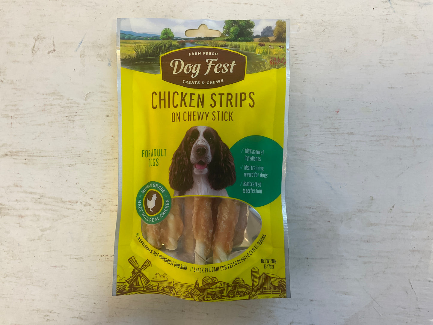 Dog Fest Chicken Strips On Chewy Stick