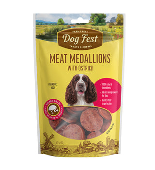 Dog Fest Meat Medallions Ostrich & Duck 90g