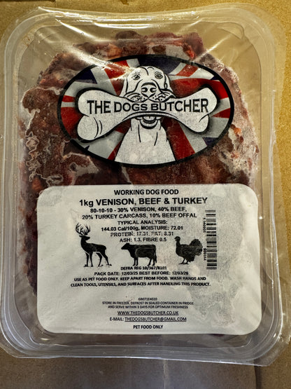 Dogs Butcher 1kg ALL Flavours