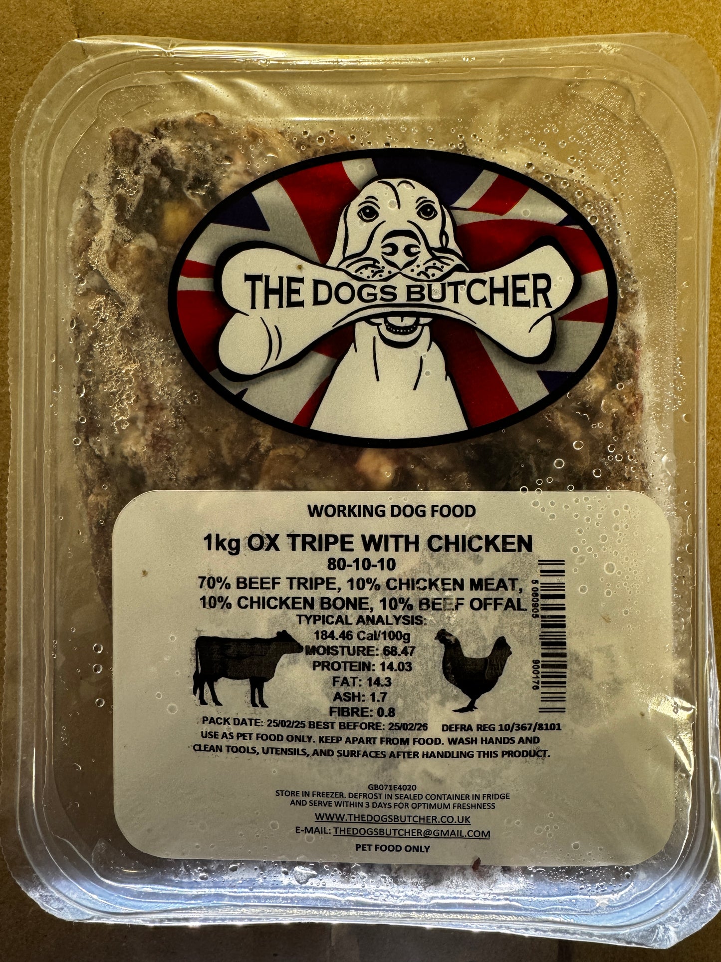 Dogs Butcher 1kg ALL Flavours