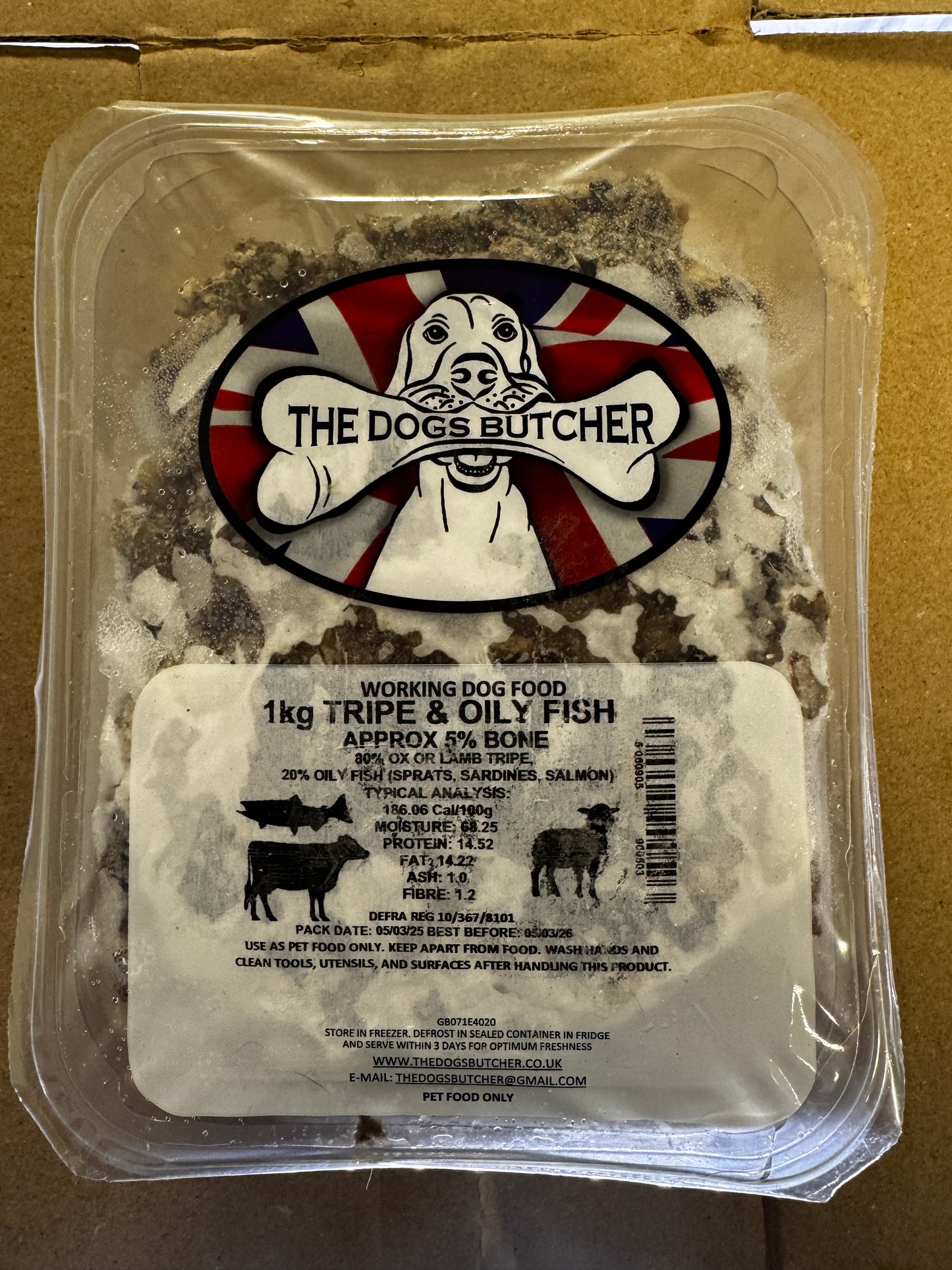 Dogs Butcher 1kg ALL Flavours