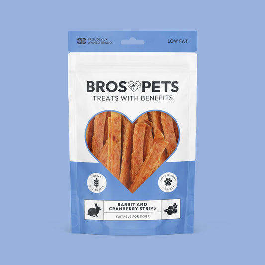Rabbit & Cranberry Strips 100g
