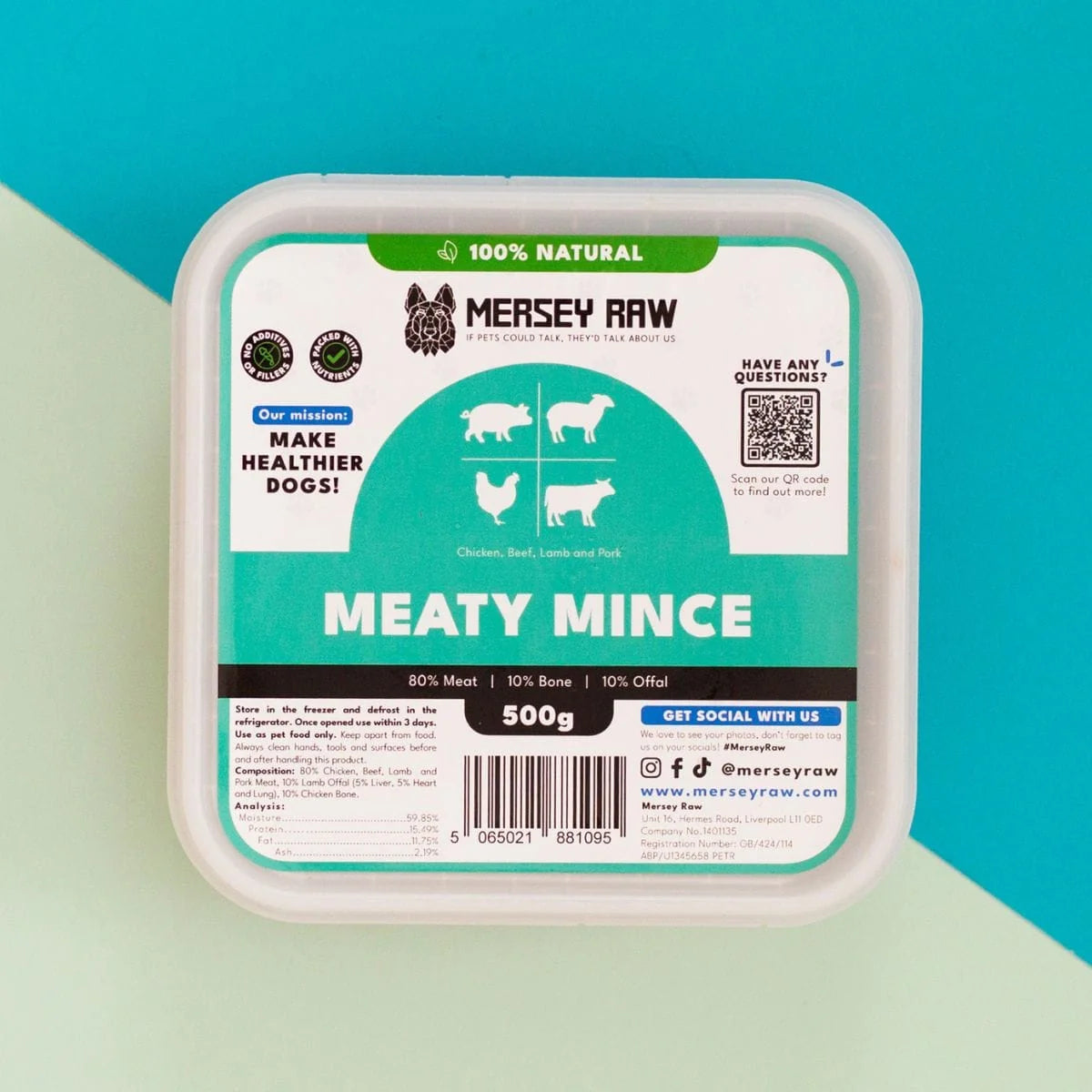 Mersey Raw Meaty Mince 500g