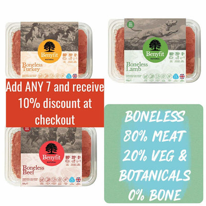 Benyfit Natural Boneless Complete with Veg 1kg ALL FLAVOURS